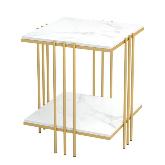 ERGOVEXA 2 Tier Firm Sofa Coffee End Table Accent Table Nightstand Living Room - image 1