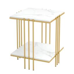 ERGOVEXA 2 Tier Firm Sofa Coffee End Table Accent Table Nightstand Living Room - thumbnail 1