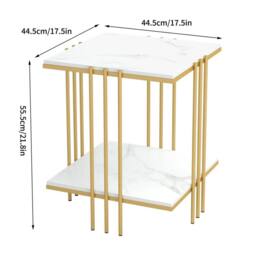 ERGOVEXA 2 Tier Firm Sofa Coffee End Table Accent Table Nightstand Living Room - thumbnail 2