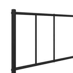 Berkfield Home Metal Bed Frame with Headboard & Footboard Black 90x190 cm Single - thumbnail 9