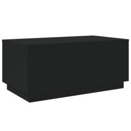 Berkfield Home Coffee Table with LED Lights Black 90x50x40 cm - Size: 90 x 50 x 40 cm - thumbnail 3