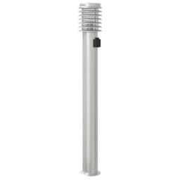 Berkfield Home Outdoor Floor Lamp with Outlet Silver 110cm Stainless Steel - thumbnail 6