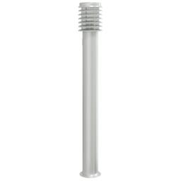 Berkfield Home Outdoor Floor Lamp with Outlet Silver 110cm Stainless Steel - thumbnail 4