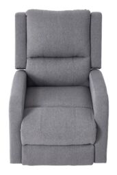 Living and Home Single Sofa Recliner Armchair Reclining Chair with Massage & Heat in Grey - thumbnail 3