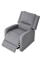 Living and Home Single Sofa Recliner Armchair Reclining Chair with Massage & Heat in Grey - thumbnail 4