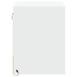 Berkfield Home Durable Wall-mounted Bedside Cabinets with LED Lights 2 pcs White - thumbnail 8