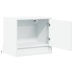 Berkfield Home Durable Wall-mounted Bedside Cabinets with LED Lights 2 pcs White - thumbnail 7