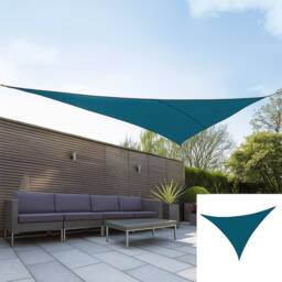 Primrose 6m x 5m Waterproof Patio Sun Shade Sail Canopy 98% UV Block Free Rope in Teal - thumbnail 3