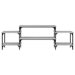 Berkfield Home TV Cabinet Grey Sonoma 157x35x52 cm Engineered Wood - Size: 157 x 35 x 52 cm - thumbnail 5
