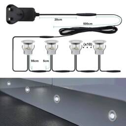 SPETLEK Indoor LED Plinth Lights 30mm Round Cabinet Lights in Silver - thumbnail 2