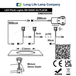 SPETLEK Indoor LED Plinth Lights 30mm Round Cabinet Lights in Silver - thumbnail 4
