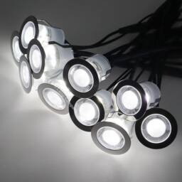 SPETLEK Indoor LED Plinth Lights 30mm Round Cabinet Lights in Silver - thumbnail 5