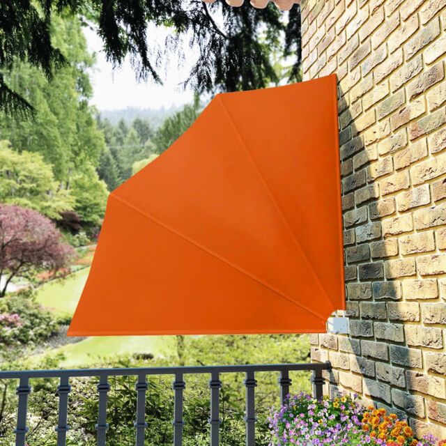 Berkfield Home Collapsible Balcony Side Awning Terracotta 140x140 cm in Orange - image 1