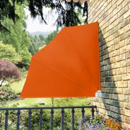 Berkfield Home Collapsible Balcony Side Awning Terracotta 140x140 cm in Orange