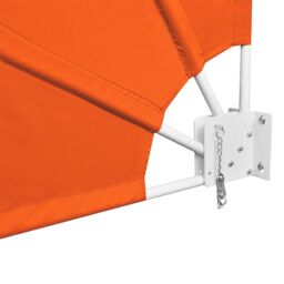 Berkfield Home Collapsible Balcony Side Awning Terracotta 140x140 cm in Orange - thumbnail 4