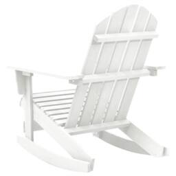 Berkfield Home Garden Rocking Chair Wood White - thumbnail 4