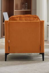 Living and Home Fleece Single Sofa Armchair in Orange - thumbnail 5
