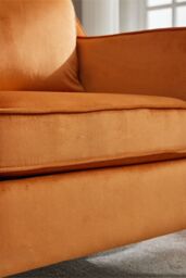 Living and Home Fleece Single Sofa Armchair in Orange - thumbnail 9
