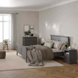 Furniture To Go Paris Bedside 2 Drawers in Grey - thumbnail 6