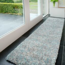 Kukoon Super Soft Mottled Tonal Duck Egg & Grey Shaggy Living Room Area Rugs in Blue - Size: 120 cm x 170 cm - thumbnail 5