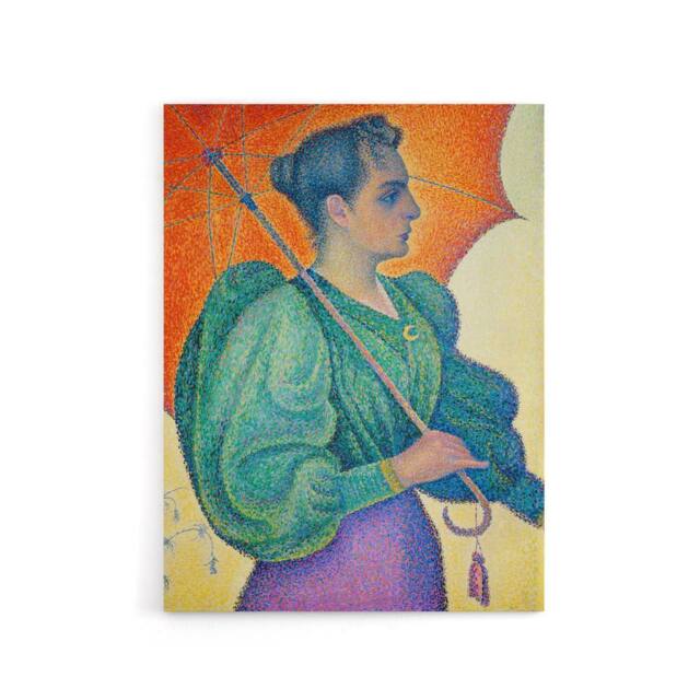 "Artery8 Woman With A Parasol Umbrella Paul Signac Canvas Wall Art Print - Size: W12"" x H16""" - image 1