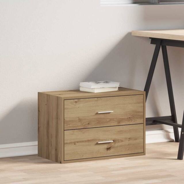Berkfield Home Durable Cabinet with 2 Drawers Artisan Oak 60x31x40 cm Engineered Wood in Brown - Size: 60 x 31 x 40 cm - image 1