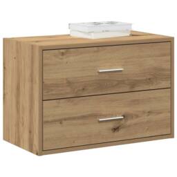 Berkfield Home Durable Cabinet with 2 Drawers Artisan Oak 60x31x40 cm Engineered Wood in Brown - Size: 60 x 31 x 40 cm - thumbnail 2