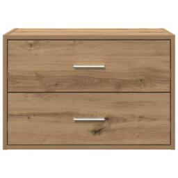 Berkfield Home Durable Cabinet with 2 Drawers Artisan Oak 60x31x40 cm Engineered Wood in Brown - Size: 60 x 31 x 40 cm - thumbnail 4