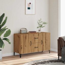 Berkfield Home Sideboard Artisan Oak 100x36x60 cm Engineered Wood in Brown - Size: 100 x 36 x 60 cm - thumbnail 3