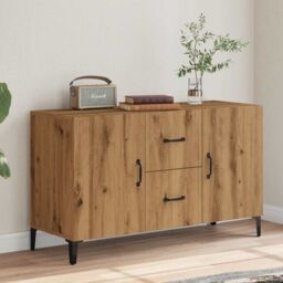 Berkfield Home Sideboard Artisan Oak 100x36x60 cm Engineered Wood in Brown - Size: 100 x 36 x 60 cm - thumbnail 4