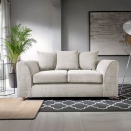 Abakus Direct Jumbo 2 Seater Sofa White - thumbnail 1