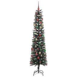 Berkfield Home Artificial Christmas Tree with 300 LEDs Green 58 x 58 x 210 cm - thumbnail 6