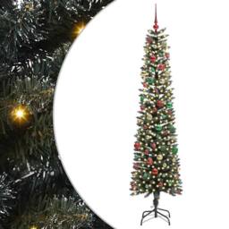 Berkfield Home Artificial Christmas Tree with 300 LEDs Green 58 x 58 x 210 cm - thumbnail 2