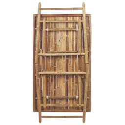 Wyld and Coco Bamboo Folding Garden Dining Table 120 x 70 cm Brown - thumbnail 5