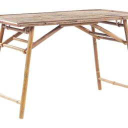 Wyld and Coco Bamboo Folding Garden Dining Table 120 x 70 cm Brown - thumbnail 2