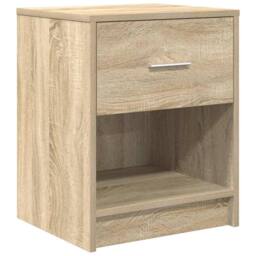 Berkfield Home Durable Bedside Cabinets 2 pcs with Drawer Sonoma Oak 40x34x50 cm in Beige - Size: 40 x 34 x 50 cm - thumbnail 6