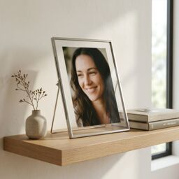 "Nicola Spring Standing Metal Photo Frame - 8"" x 10"" - Picture Display Poster Frame in Silver" - thumbnail 7