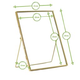 "Nicola Spring Standing Metal Photo Frame - 8"" x 10"" - Picture Display Poster Frame in Silver" - thumbnail 3