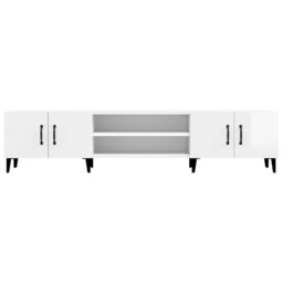 Berkfield Home TV Cabinet High Gloss White 180x31.5x40 cm Engineered Wood - thumbnail 6