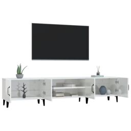 Berkfield Home TV Cabinet High Gloss White 180x31.5x40 cm Engineered Wood - thumbnail 5