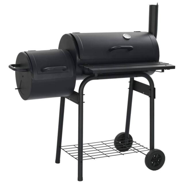Berkfield Home Classic Charcoal BBQ Offset Smoker in Black - image 1
