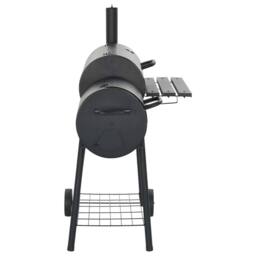 Berkfield Home Classic Charcoal BBQ Offset Smoker in Black - thumbnail 3