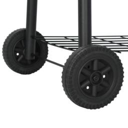 Berkfield Home Classic Charcoal BBQ Offset Smoker in Black - thumbnail 5