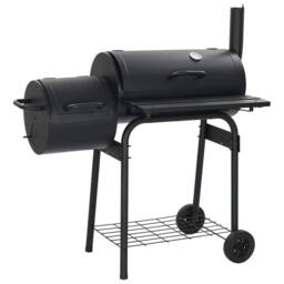 Berkfield Home Classic Charcoal BBQ Offset Smoker in Black
