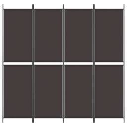 Berkfield Home 4-Panel Room Divider Brown 200x200 cm Fabric - thumbnail 3