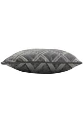 Paoletti Hermes Chenille Braid Edged Cushion in Dark Grey - Size: 45 cm x 45 cm - thumbnail 2