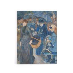 "Artery8 The Umbrellas Oil Painting Renoir Vintage Canvas Wall Art in Blue - Size: W18"" x H24""" - thumbnail 1