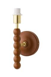 ValueLights Bobbins Wooden Bobble Wall Light Lamp Base in Walnut - thumbnail 5