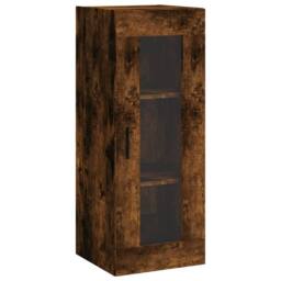 Berkfield Home Highboard Smoked Oak 34.5x34x180 cm Engineered Wood in Brown - thumbnail 5