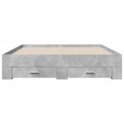 Berkfield Home Bed Frame with Drawers without Mattress Concrete Grey 160x200 cm - thumbnail 4
